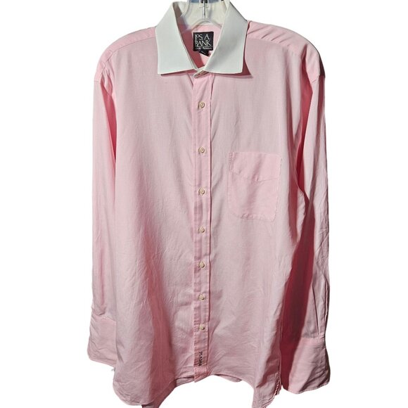 Jos. A. Bank Mens Signature Collection Pink Dress Shirt Long Sleeve 15.5 x 33 10 - Picture 1 of 4